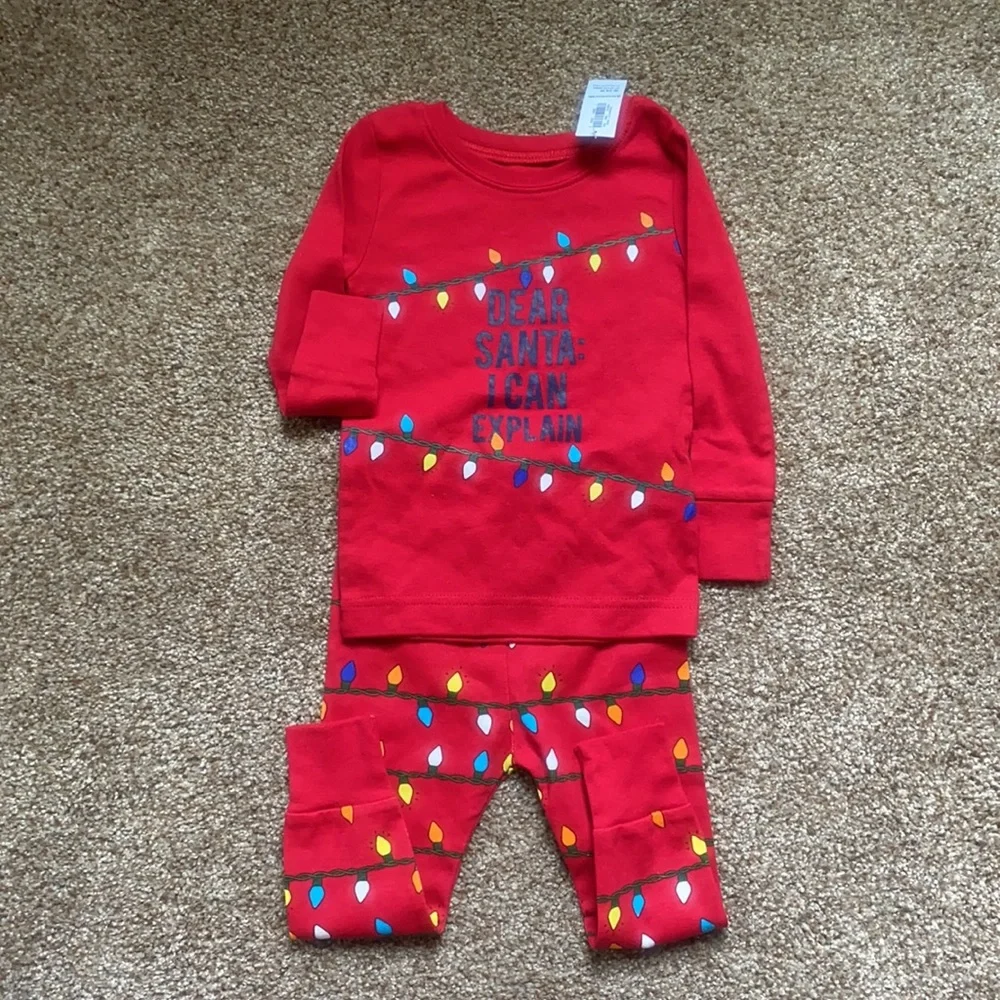 NWT 18-24 mos Old Navy pjs. “Dear Santa…”. Christmas pjs